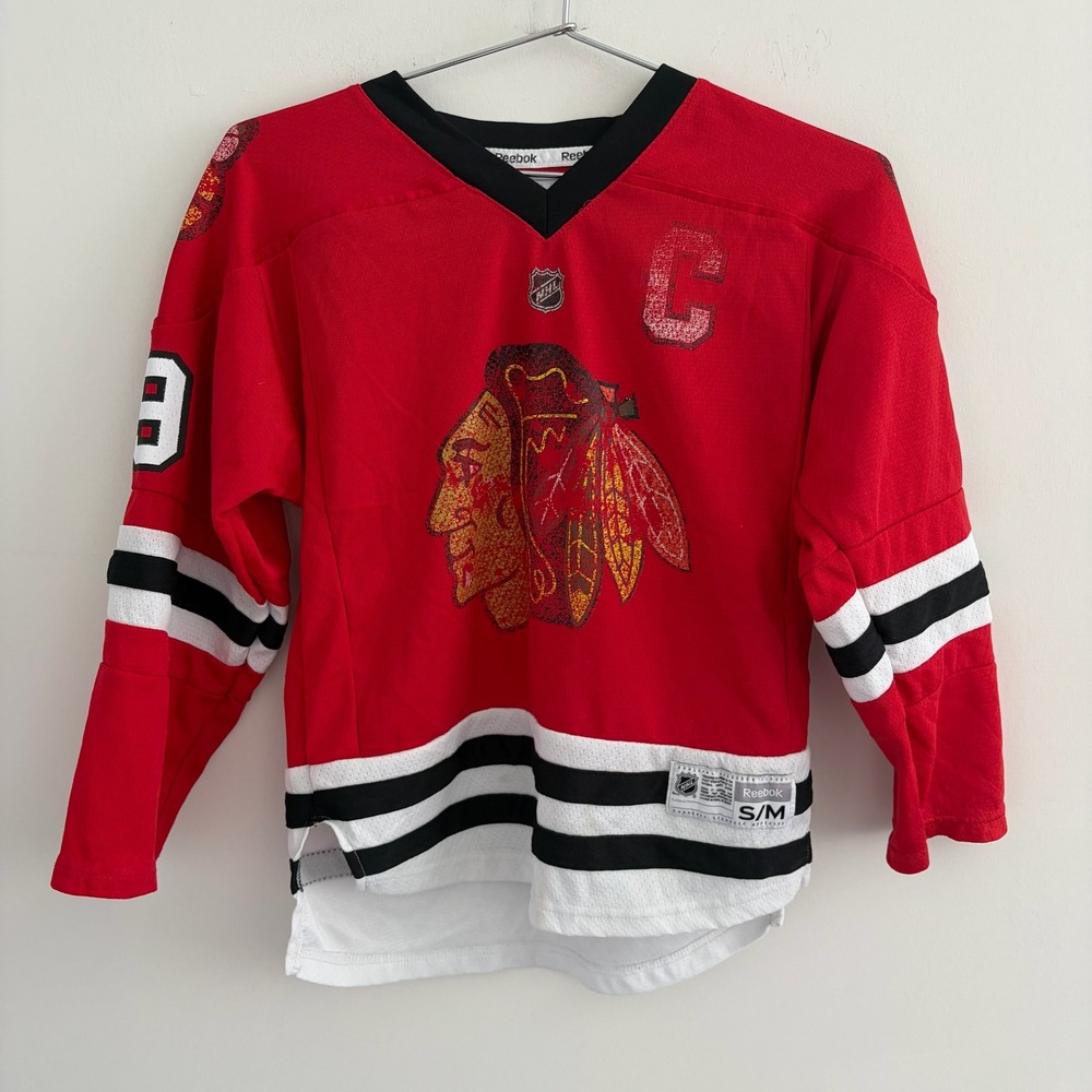 Reebok NHL Chicago Blackhawks Jonathan Toews Youth Jersey Red SM